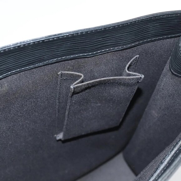 LOUIS VUITTON Epi Sac Plat PM Hand Bag Black M58658 LV Auth 141997V - Picture 12 of 16